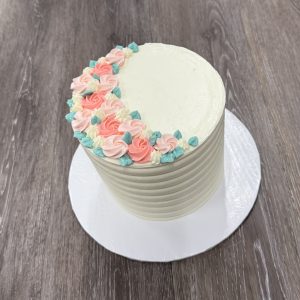 Minimal Floral Cake